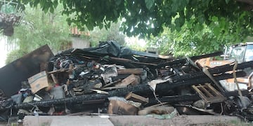 Esto es todo lo que quedó de la casa luego del incendio.