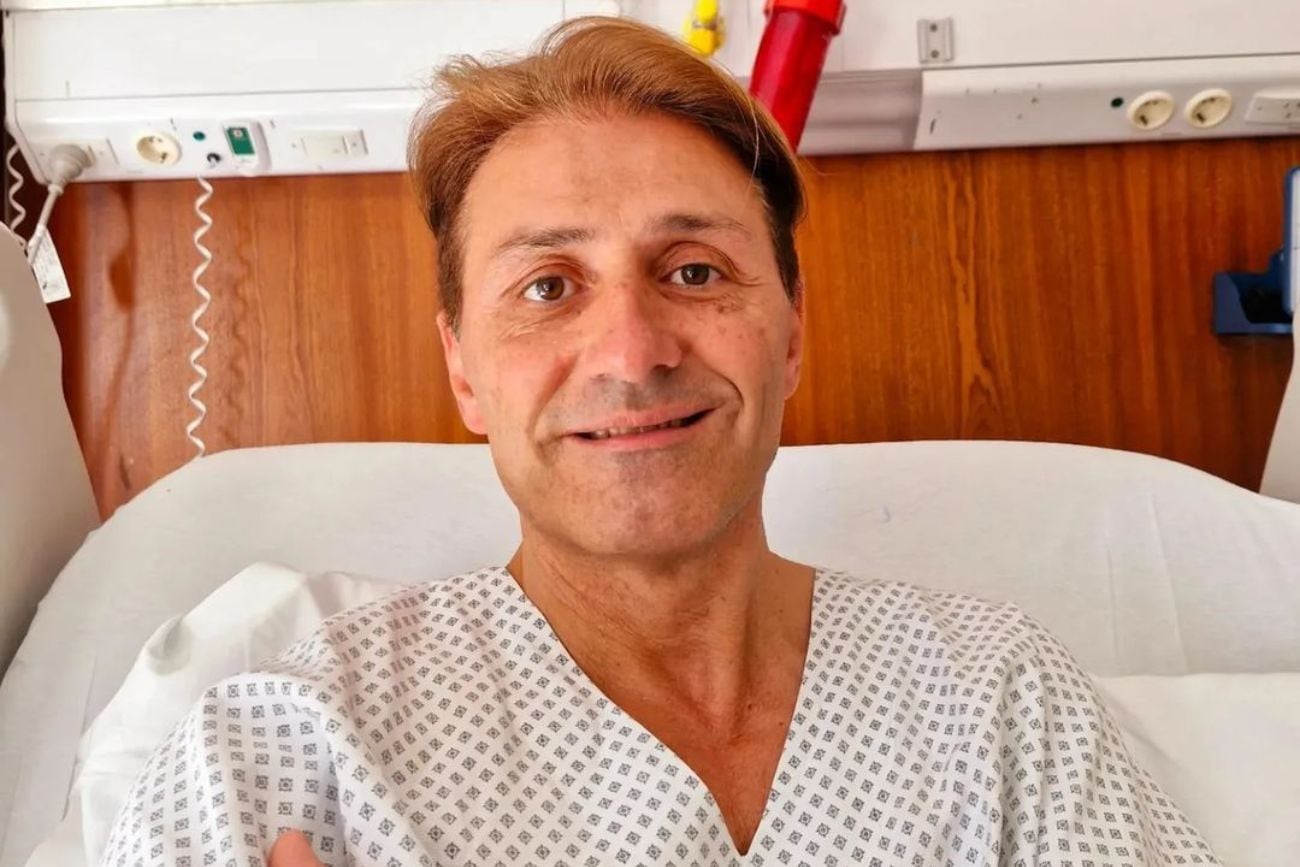 Daniel Gómez Rinaldi fue internado de urgencia. Gentileza Instagram.