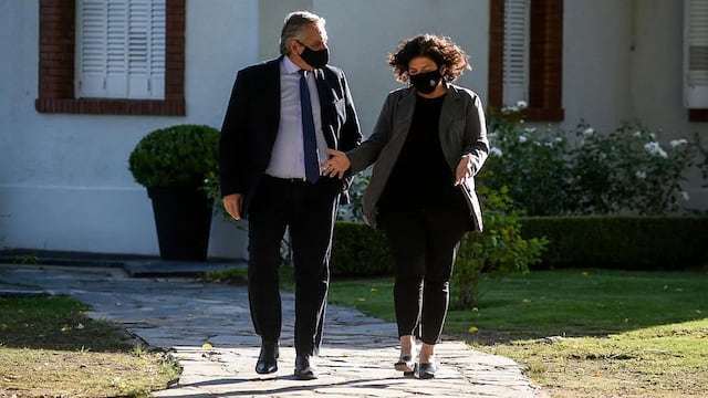 Alberto Fernández junto con Carla Vizzotti en Olivos