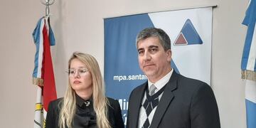 La fiscal Shirli Tomasso y el fiscal regional Carlos Vottero