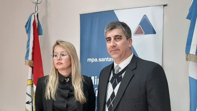 La fiscal Shirli Tomasso y el fiscal regional Carlos Vottero