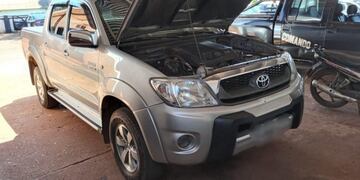 Secuestran camioneta con el chasis adulterado en San Vicente.