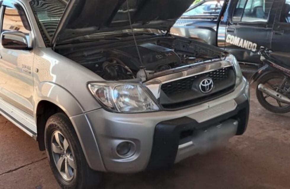 Secuestran camioneta con el chasis adulterado en San Vicente