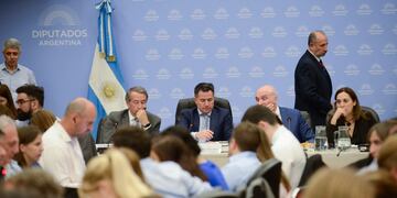 Se firmó dictamen de la "ley ómnibus" en el plenario de comisiones de Diputados (Foto: HCDN)