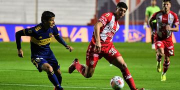 El juvenil Obando abrió el marcador en Santa Fe con una linda definición. / Gentileza.