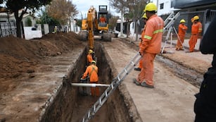 Colectoras de cloacas en ejecución en Villa Carlos Paz. (Gobierno de Córdoba)