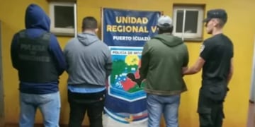 Detienen a cuatro individuos por hechos delictivos en Puerto Iguazú.