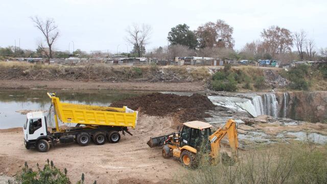 Comenzaron las obras de estabilización en la cascada Saladillo