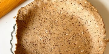 Receta de masa de tarta integral.