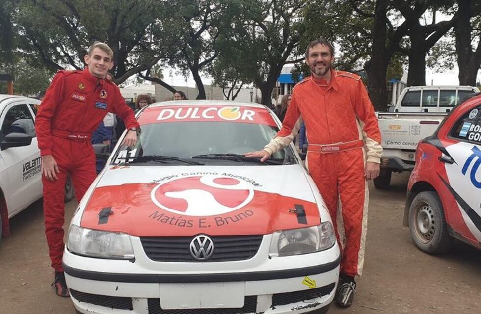 Mario y Nicolás Bruno de Arroyito compiten en el Rally de La Falda este fin de semana