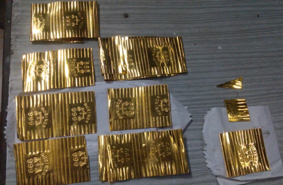 Gendarmería secuestró láminas de oro que eran llevadas a San Rafael