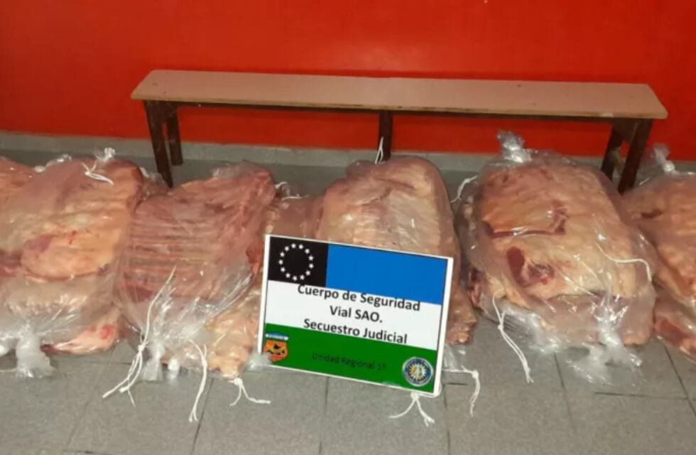 Las Grutas: dos hombres intentaron trasladar 35 costillares de contrabando