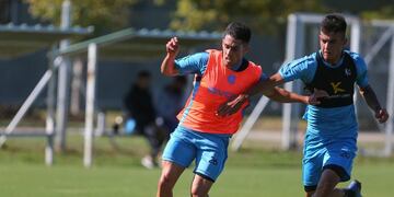 En principio, Juan Pablo Ruíz Gómez acompañaría en la ofensiva a Pablo Vegetti (prensa Belgrano).