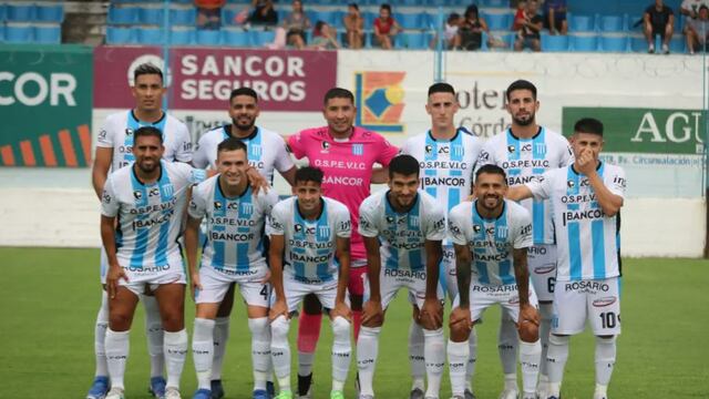 La formación de Racing en Río Cuarto.