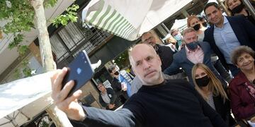 El funcionario pasó E por San Juan para apoyar a los candidatos a diputado nacional de Juntos por el Cambio.