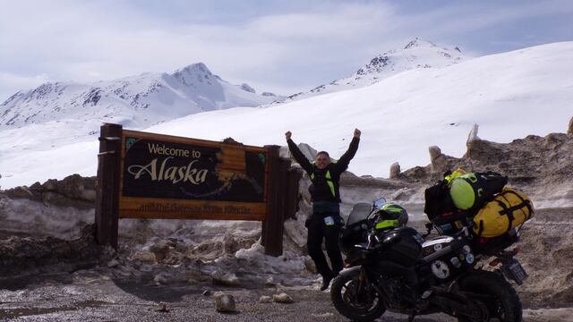 Travesía. El cordobés Efraín Ardini llegó a Alaska y ahora sueña con conocer la ciudad de Cordova (Gentileza).