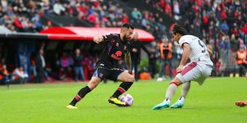 El Chino Ariel Rojas, volante de Belgrano, se retira del fútbol justo ante River, su ex club (Prensa Belgrano).