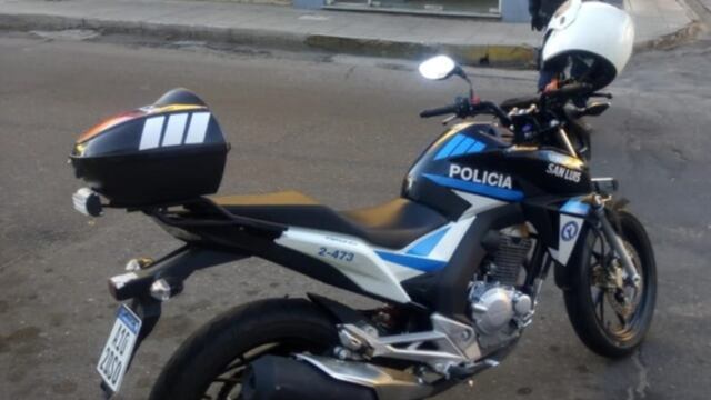 Moto de la Policía de San Luis fue robada