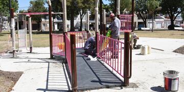 Colocaron nuevos juegos en la Plaza Balbi