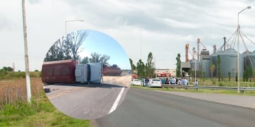 Caos total en la Ruta 20: un violento vuelco paralizó el acceso a Gualeguaychú