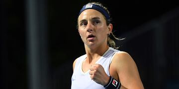 La tenista fue de menor a mayor y definió el duelo en el tie break. (AFP)