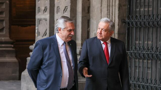 El presidente Alberto Fernández con su par de México, Andrés Manuel López Obrador (Foto: Presidencia)