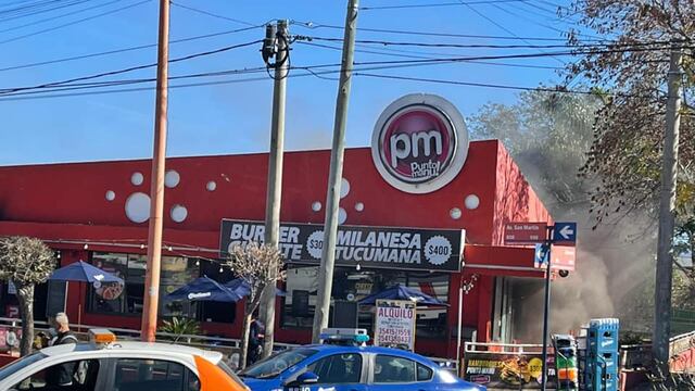 Principio de incendio en un local de comidas rápidas en Carlos Paz.