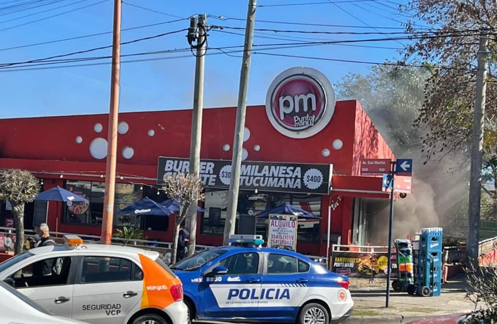 Principio de incendio en un local de comidas rápidas en Carlos Paz