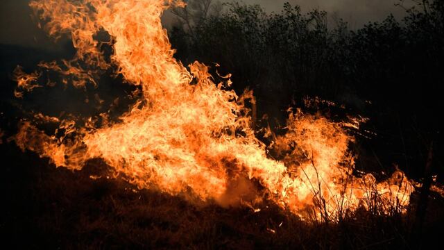 El fuego y el humo de los incendios en las islas del Delta del río Paraná se propagaron cerca de la Ruta Nacional 174, el camino del puente Rosario-Victoria.