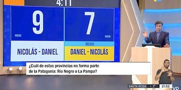 El momento en el que se emitió la errónea pregunta (Captura de pantalla)