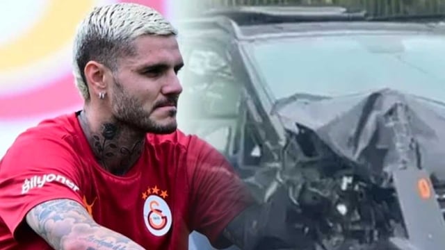 El auto de Mauro Icardi quedó destrozado.