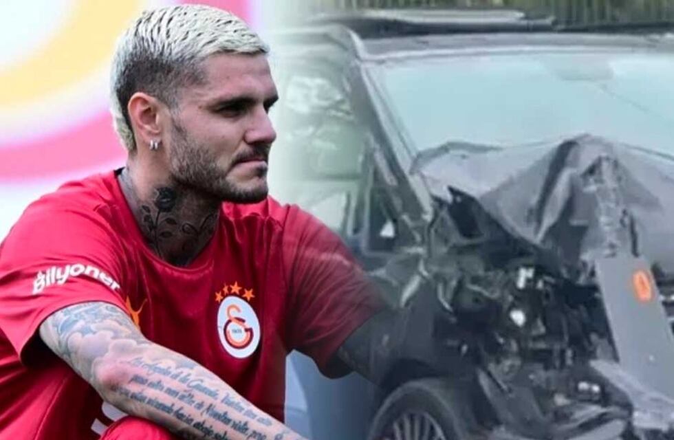 Un auto de lujo de Mauro Icardi quedó destrozado luego de un terrible accidente en Estambul