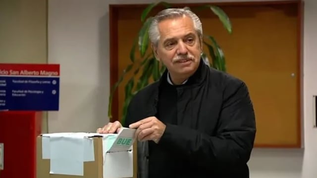 Así votaba Alberto Fernández en las PASO. Foto: Gentileza.