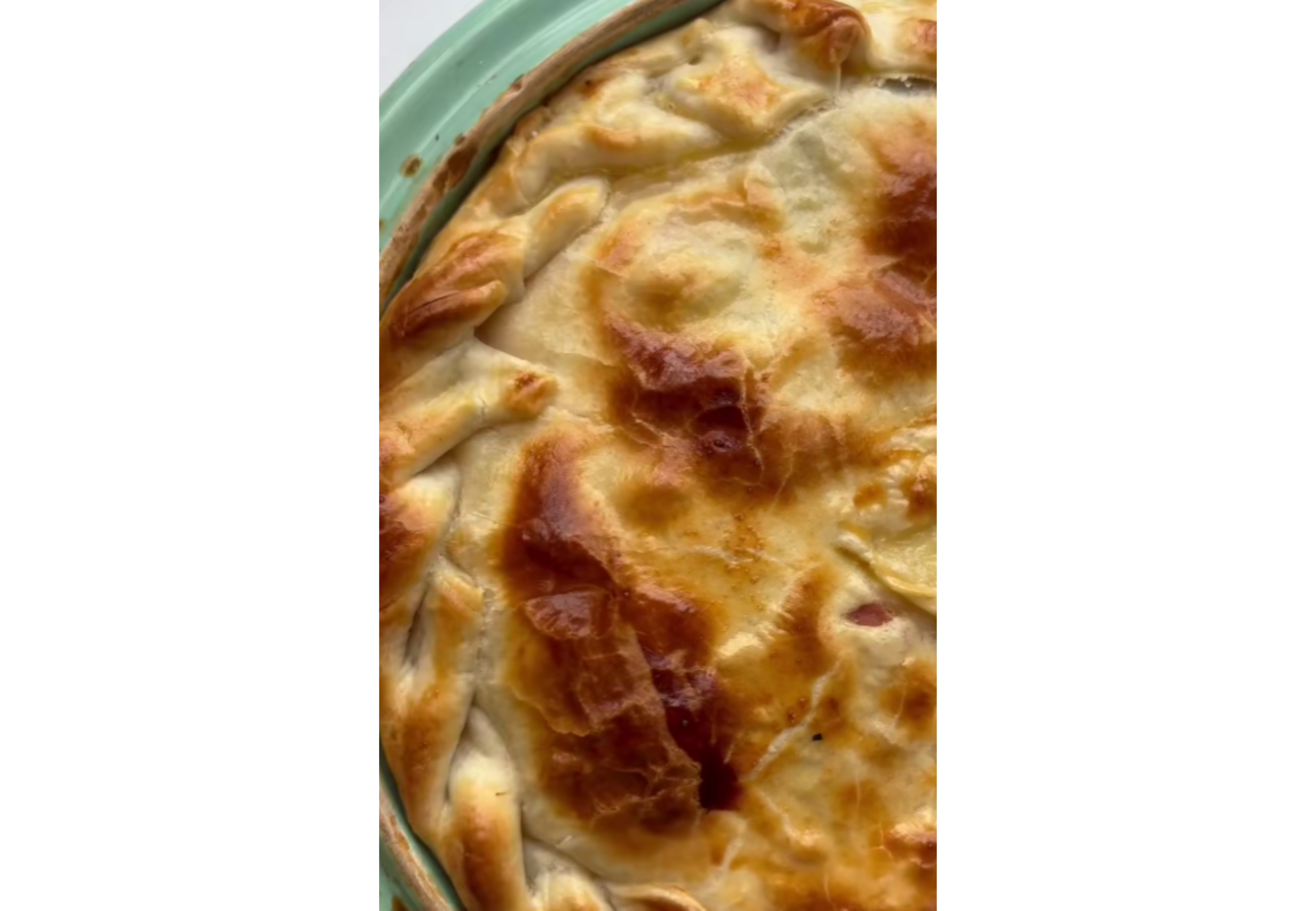 Tarta de jamón y queso en simples pasos.