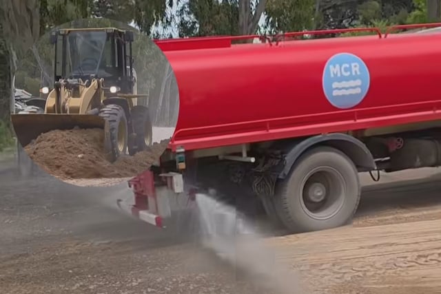 Pehuen Co: realizan trabajos de entoscado, nivelación y riego