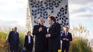 Javier Milei y Martín Llaryora en el Centro Cívico de Córdoba. (Gentileza)