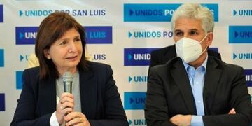 Claudio Poggi junto a Patricia Bullrich