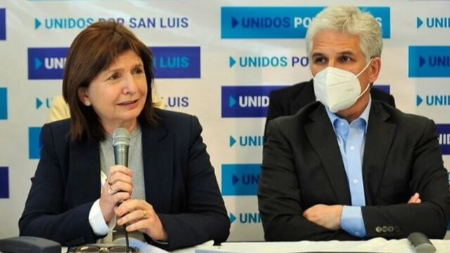 Claudio Poggi junto a Patricia Bullrich