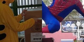 Pikachu y el Hombre Araña fueron a votar.