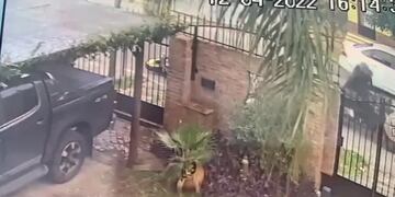 El lugar donde se produjeron los hechos, que fueron grabados por una cámara de seguridad de una vivienda.
