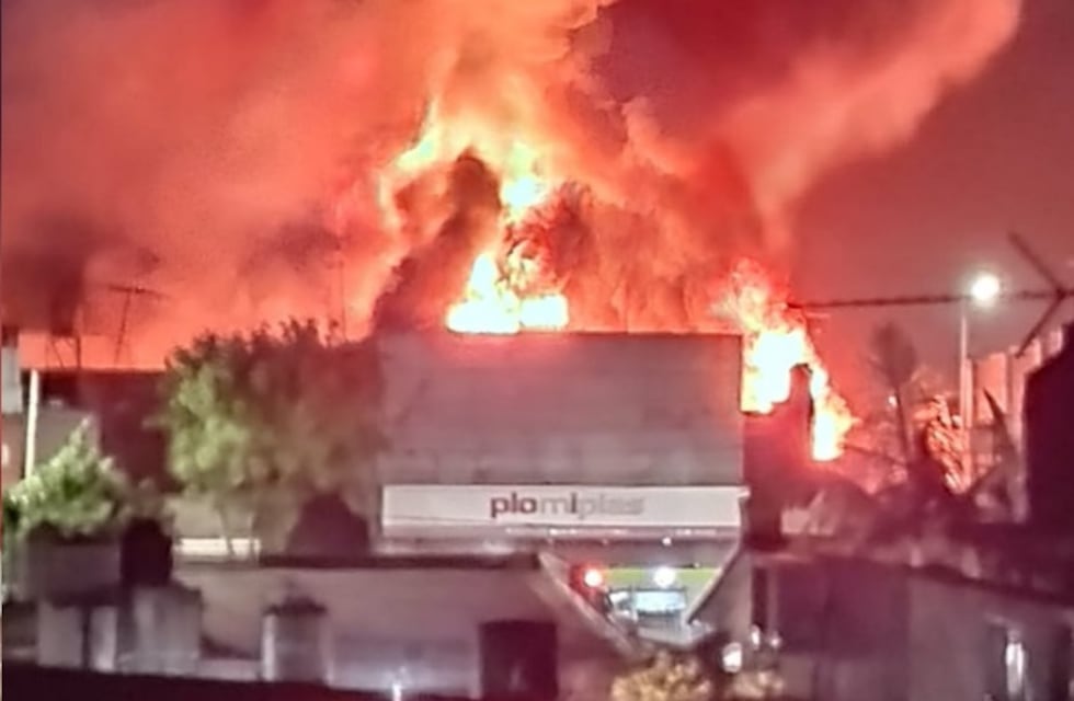 Voraz incendio en un depósito de La Plata