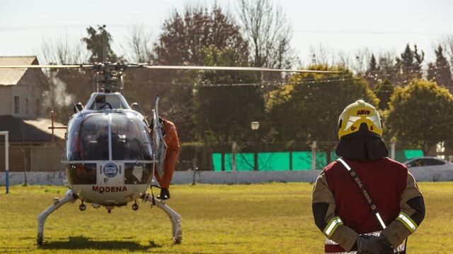 Los helicópteros UYV, son unidades de terapia intensiva en aérea de alta complejidad, y con la capacidad de aterrizar en cualquier lugar donde una emergencia médica lo requiera (Facebook Comuna de Soldini)