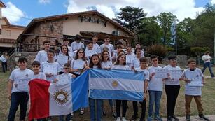 Villa Giardino. Los estudiantes cordobeses que participaron de la olimpíada (Gentileza).