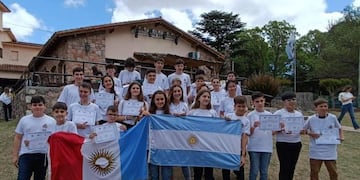 Villa Giardino. Los estudiantes cordobeses que participaron de la olimpíada (Gentileza).