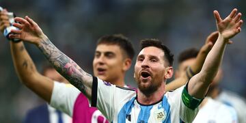 Los festejos de la selección tras el 2 a 0 ante México. (Prensa Fifa).