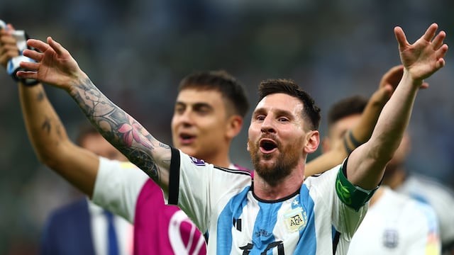 Los festejos de la selección tras el 2 a 0 ante México. (Prensa Fifa).