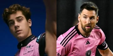 Franco Colapinto y Lionel Messi