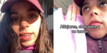 Almendra, la usuaria de TikTok, que recibió regalos de diferentes locales por su cumpleaños.