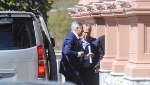 Martín Llaryora, ingresando a Casa Rosada (Federico López Claro).