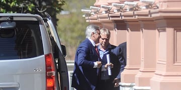 Martín Llaryora, ingresando a Casa Rosada (Federico López Claro).